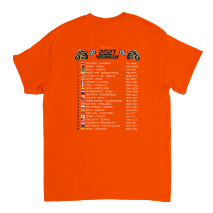 Enea Bastianini 2027 MotoGP Race Calendar T-Shirt