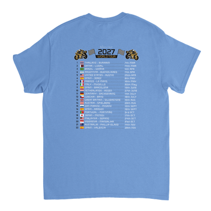 Francesco Bagnaia 2027 MotoGP Race Calendar T-Shirt