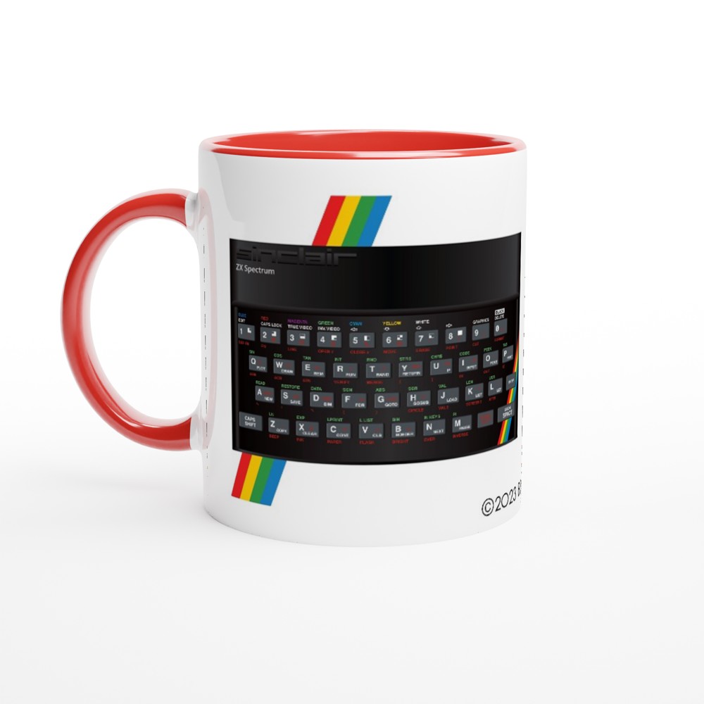 Retro Iconic ZX Spectrum 48k Computer Mug beautifully drawn retro print 60s 70s 80s memorabilia