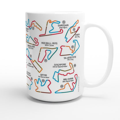 Formula 1 2024 Calendar XL Mugs - 15oz Mug - 2023 2022 Seasons Also Available