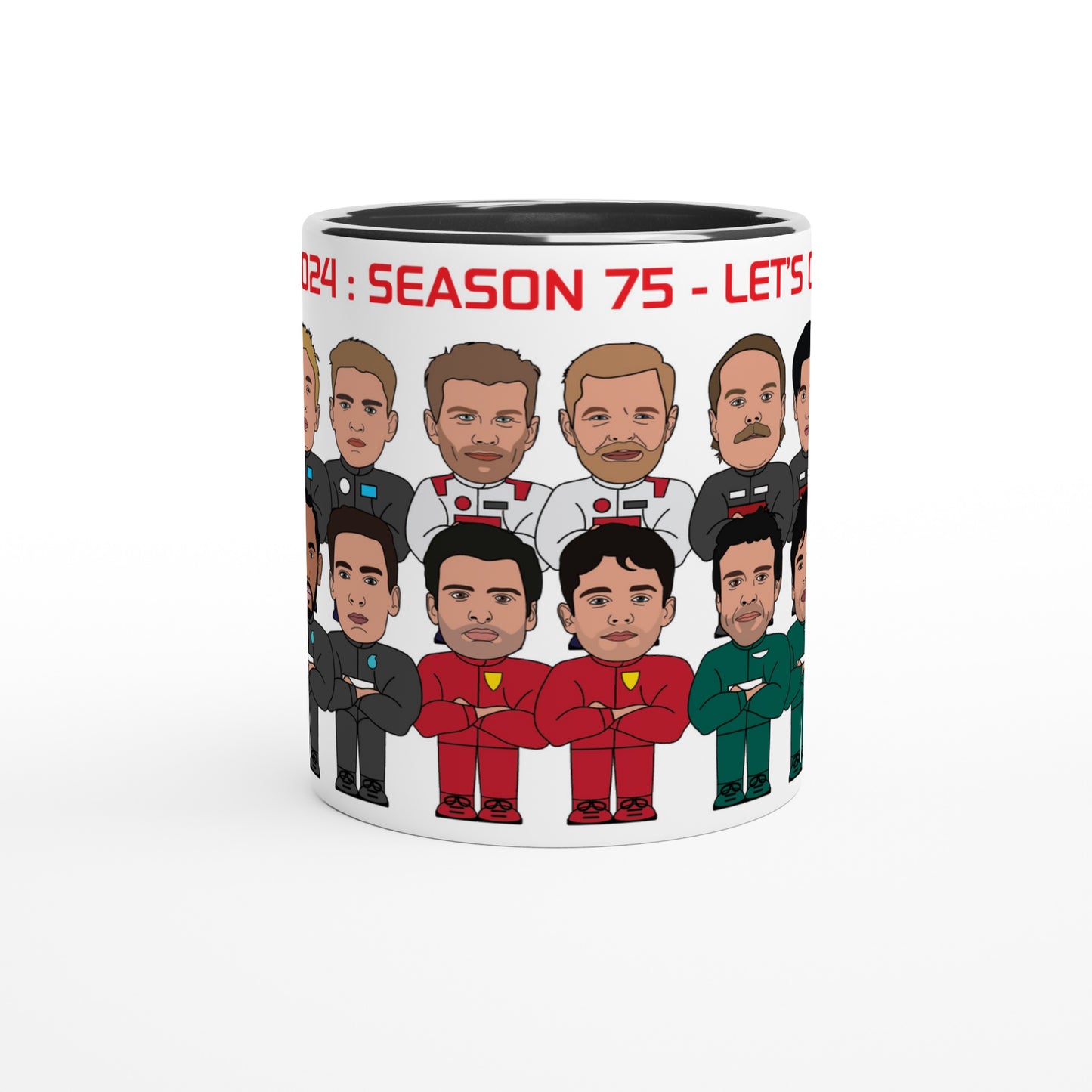 Formula 1 Drivers Standing in Racing Suits Mug 2024 F1 Season