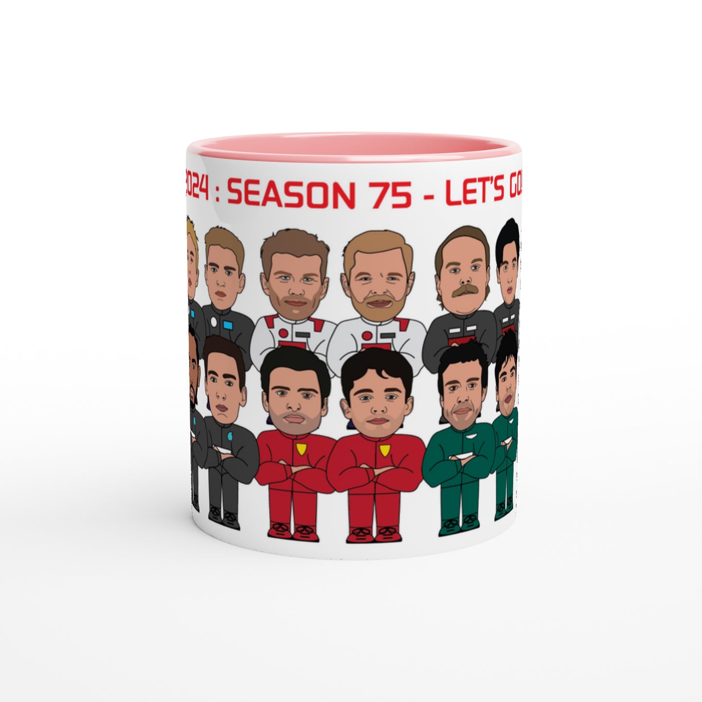 Formula 1 Drivers Standing in Racing Suits Mug 2024 F1 Season