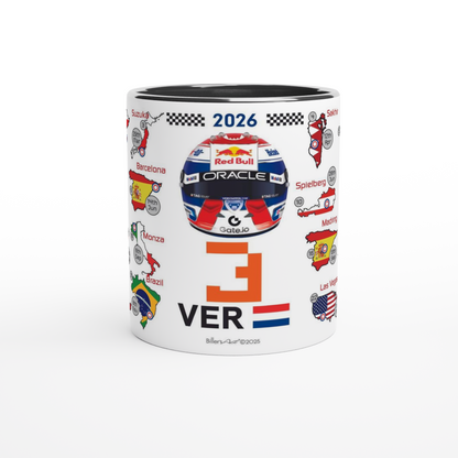 Max Versatappen 2026 Formula 1 Season Fixtures Mug