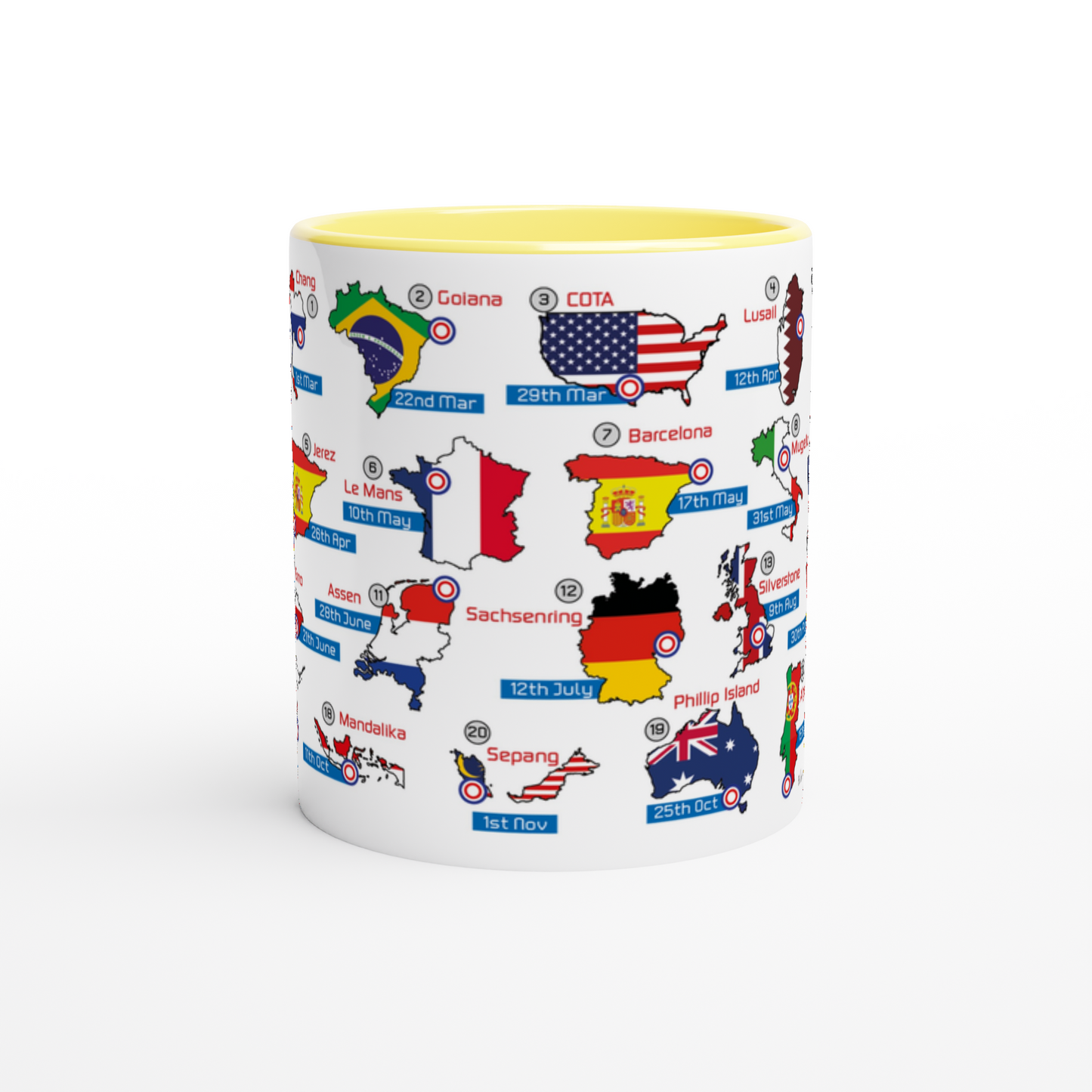 Johann Zarco MotoGP 2026 Season Fixtures Racing Calendar Mug