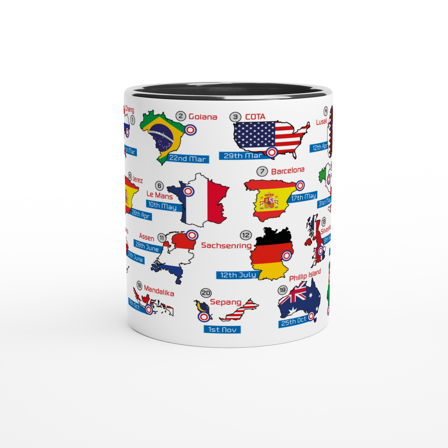 Fermin Aldeguer MotoGP 2026 Season Fixtures Racing Calendar Mug