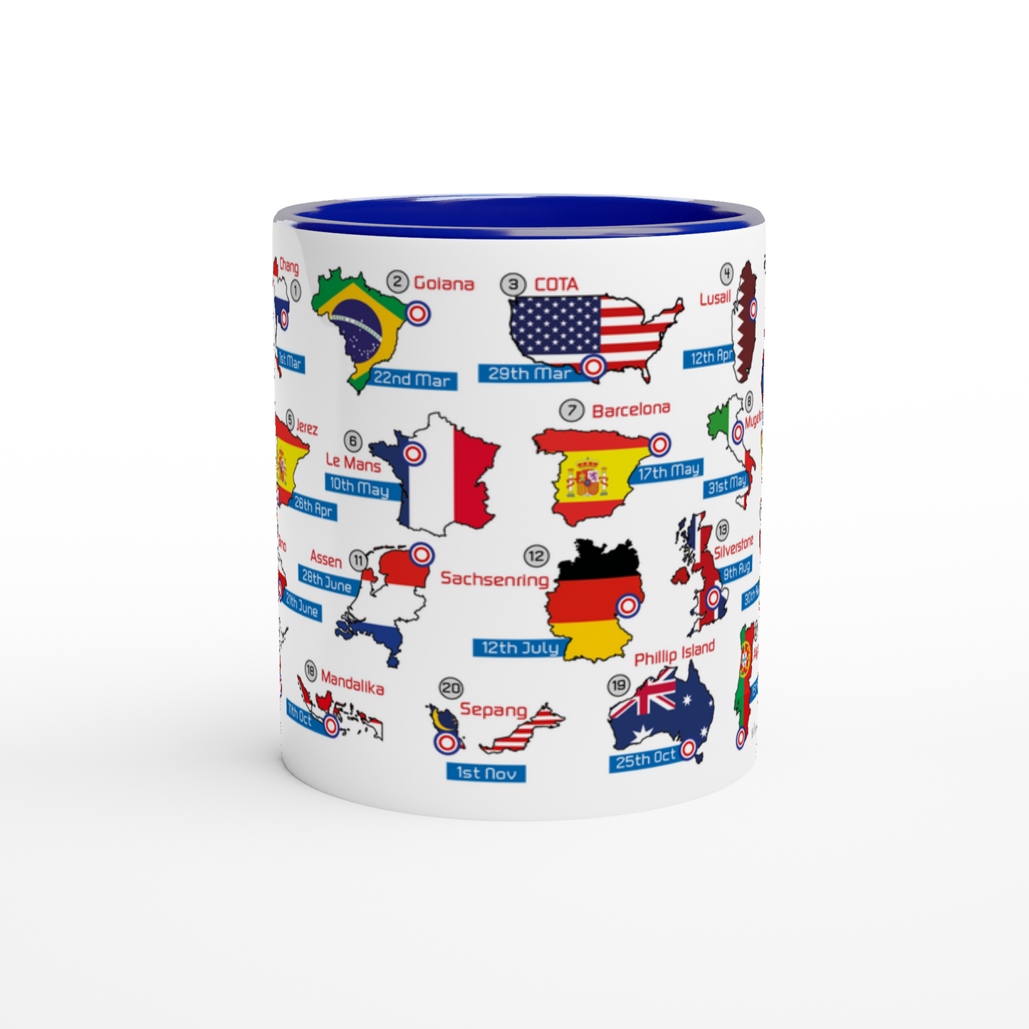 Jorge Martin MotoGP 2026 Season Fixtures Racing Calendar Mug