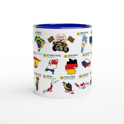 2027 MotoGP Calendar Mug With Countries and Flags