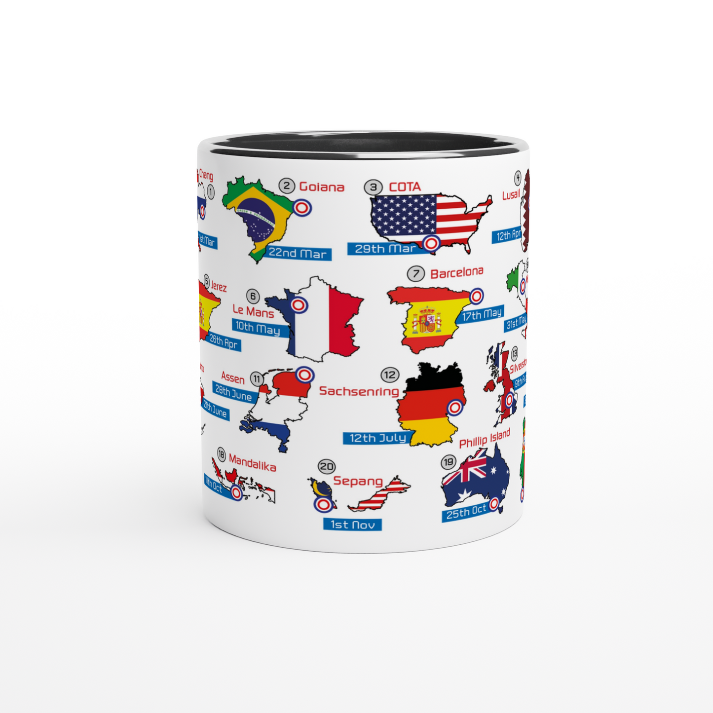 Miguel Ai Ogura MotoGP 2026 Season Fixtures Racing Calendar Mug