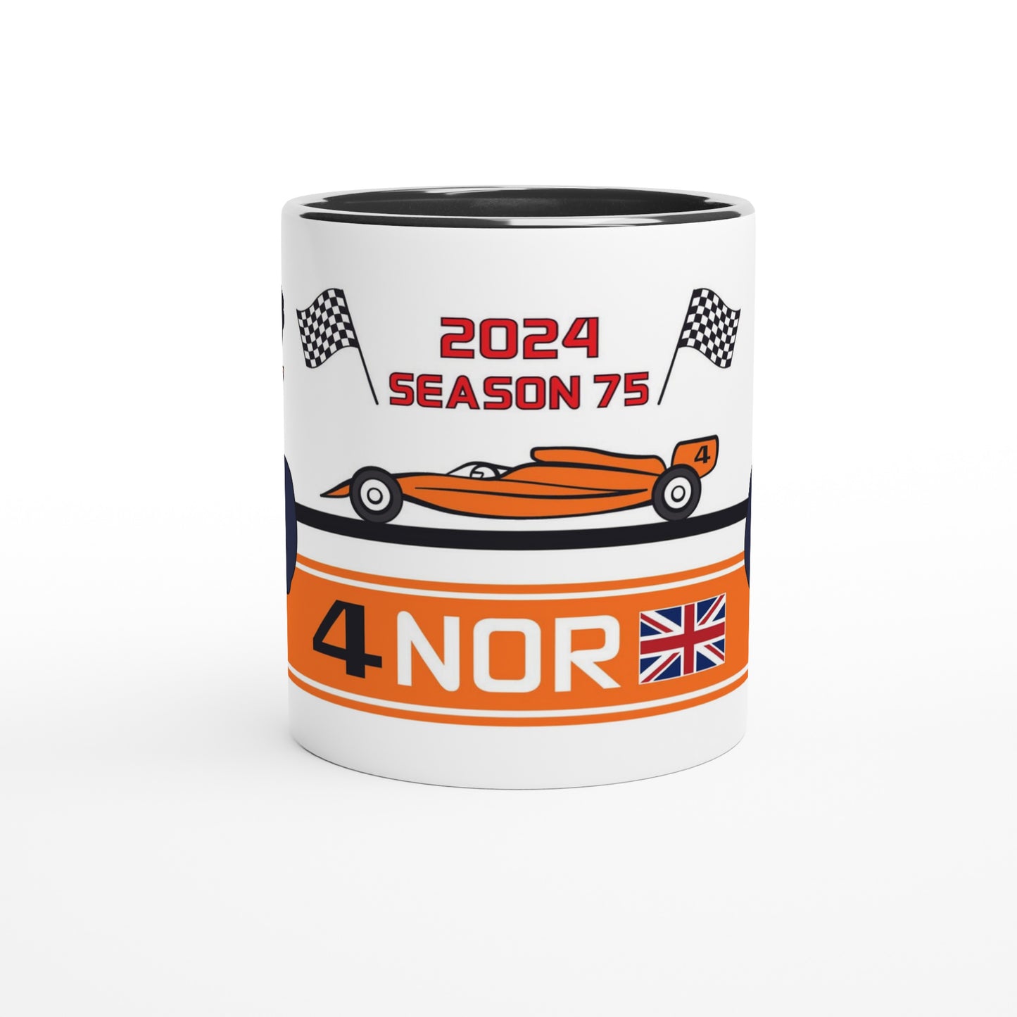 Formula 1 Mug Caricature of the 2024 McLaren Driver Lando Norris