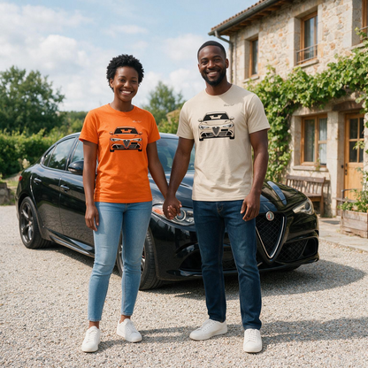 Alfa Romeo Giulia Front View High Quality T-Shirt