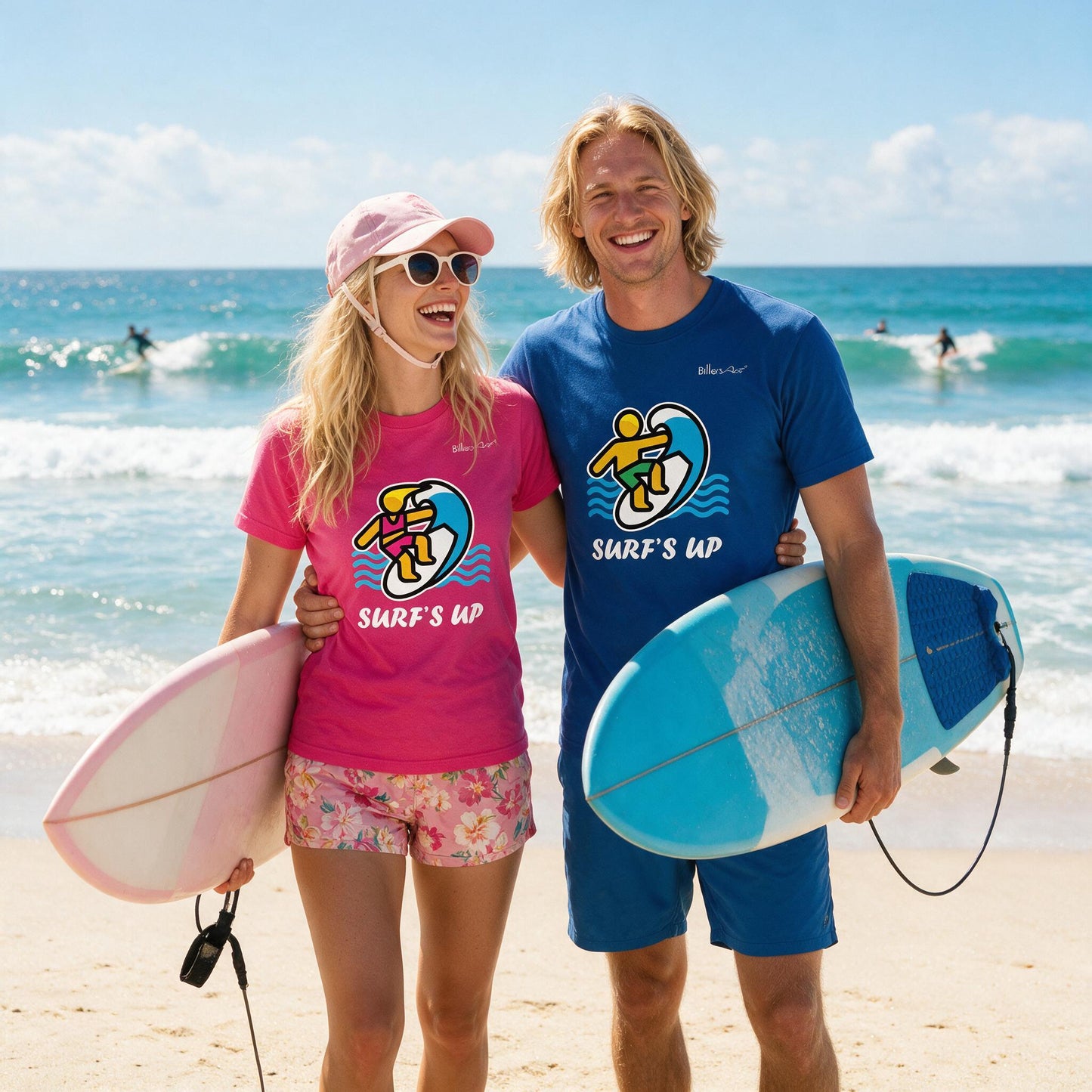 Fun Surf's Up Surfing Guy Emoji t-shirt