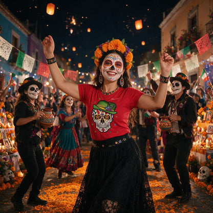 Day of the Dead 'Earth' Women's Slim Fit T-Shirt