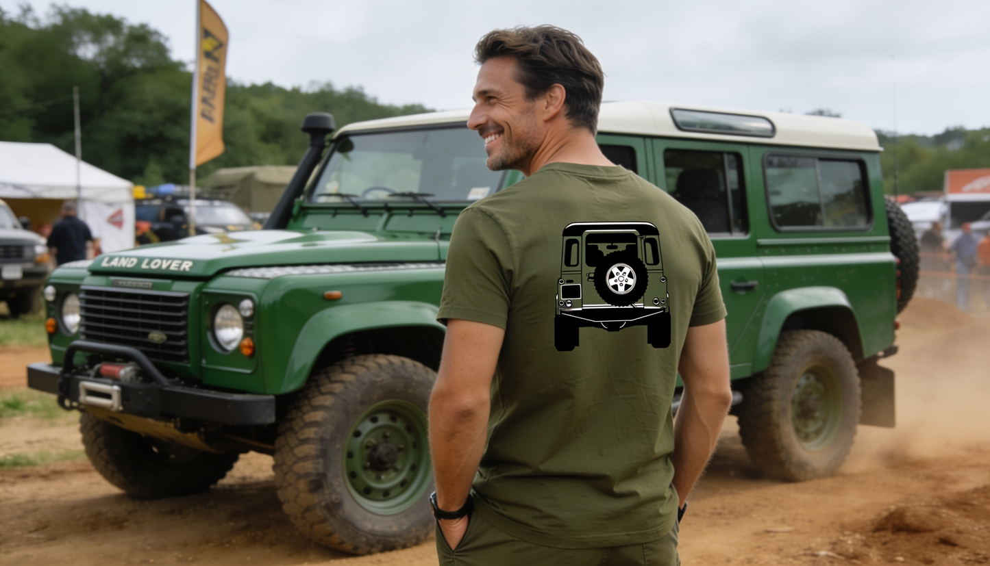 Land Rover Defender Front & Back View Super Cool T-Shirt