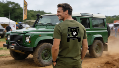 Land Rover Defender Front & Back View Super Cool T-Shirt