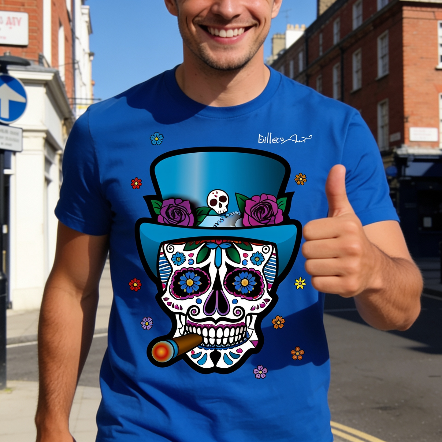 Day of the Dead Fire and Flowers T-Shirt