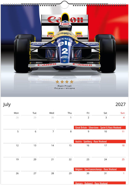 Top F1 Drivers of All Time 2027 Calendar