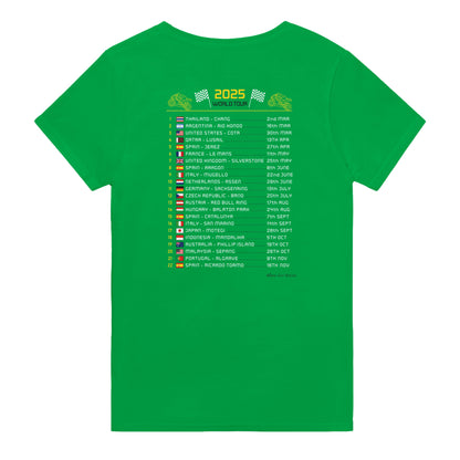 Somkiat Chantra 2025 MotoGP Race Calendar T-Shirt