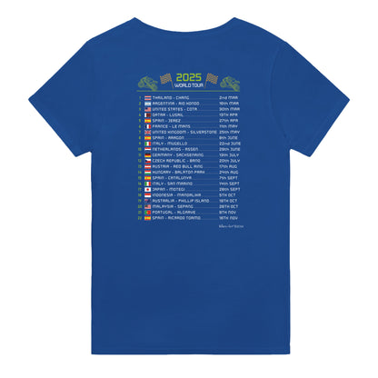 Miguel Ai Ogura 2025 MotoGP Race Calendar T-Shirt