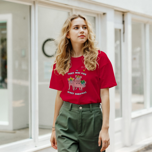 Pigs Don't Fly - 3 Wise Pigs Womens' Slim Fit T-Shirt