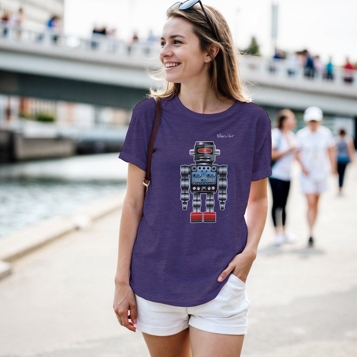 RetRobots Mr Chrome-Man Womens' Slim Fit T-Shirt