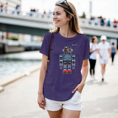 RetRobots Mr Chrome-Man Womens' Slim Fit T-Shirt