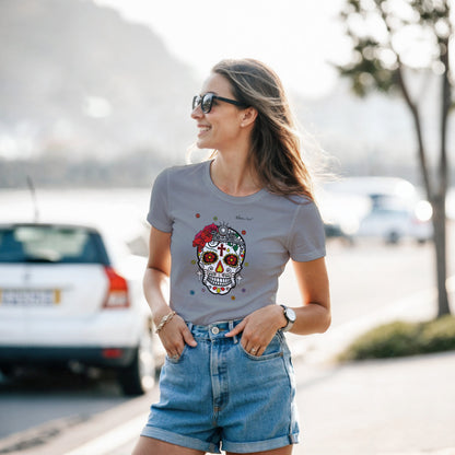 Day of the Dead Water and Flowers Womens' T-Shirt