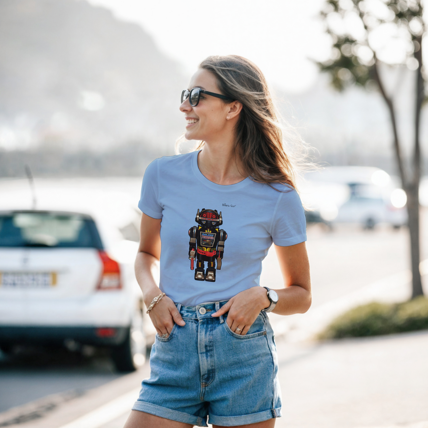 RetRobots  Galaxy Trooper Womens' Slim Fit T-Shirt