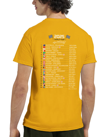 Charles Leclerc 2025 Race Calendar Formula 1 F1 T-Shirt