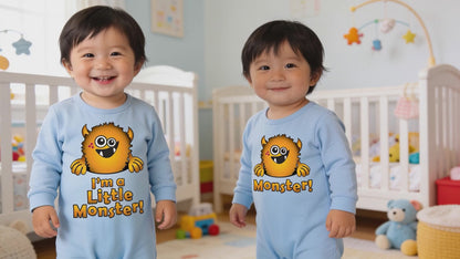 Moon Pom Alien Print Baby Bodysuit - Soft Cotton Short Sleeve Onesie