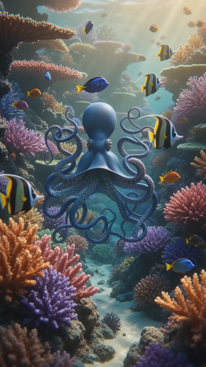 Octopus Kraken Sea Fish Poster Wall Print
