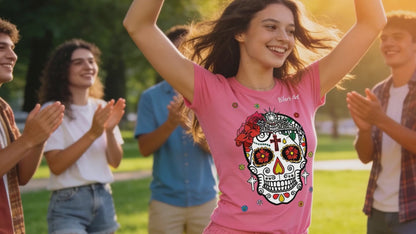 Day of the Dead Water and Flowers Womens' T-Shirt