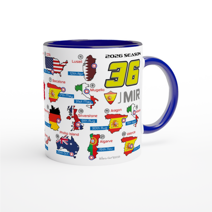 Joan Mir MotoGP 2026 Season Fixtures Racing Calendar Mug