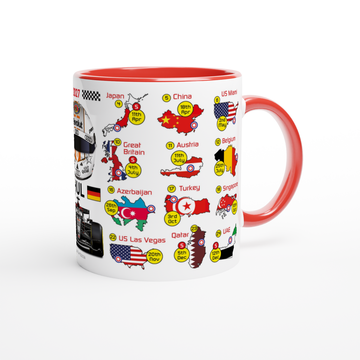 Nico Hulkenberg 2027 Formula 1 Season Fixtures Mug
