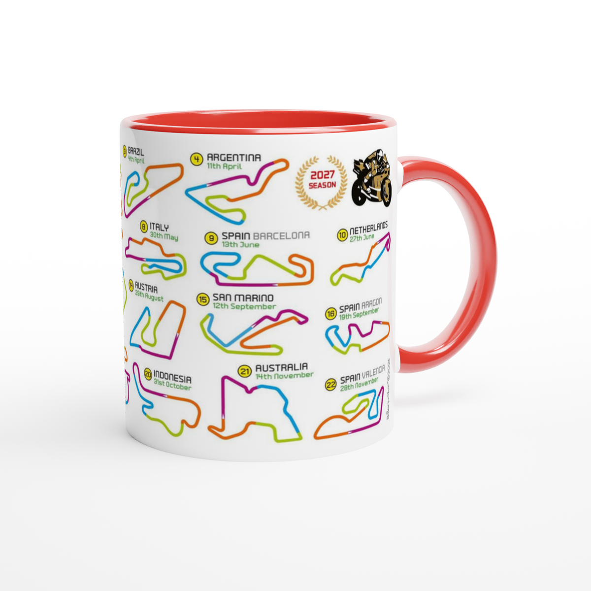 2027 MotoGP Circuit Calendar Mug