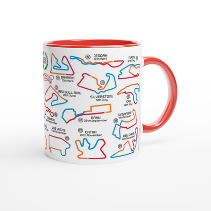 Formula 1 2026 Season Calendar and Circuits Mug