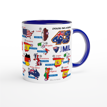 Jack Miller MotoGP 2026 Season Fixtures Racing Calendar Mug