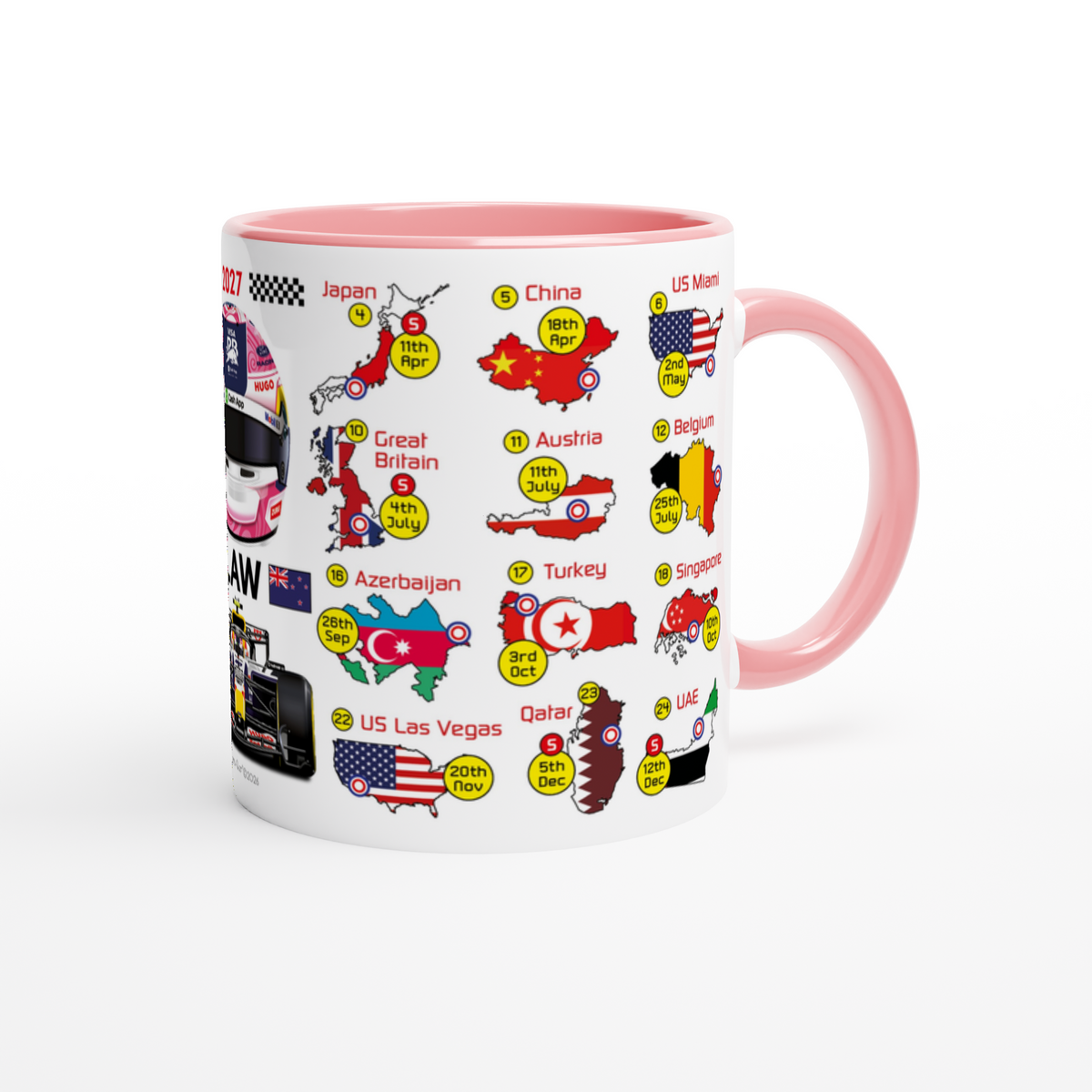 Liam Lawson 2027 Formula 1 Season Fixtures Mug