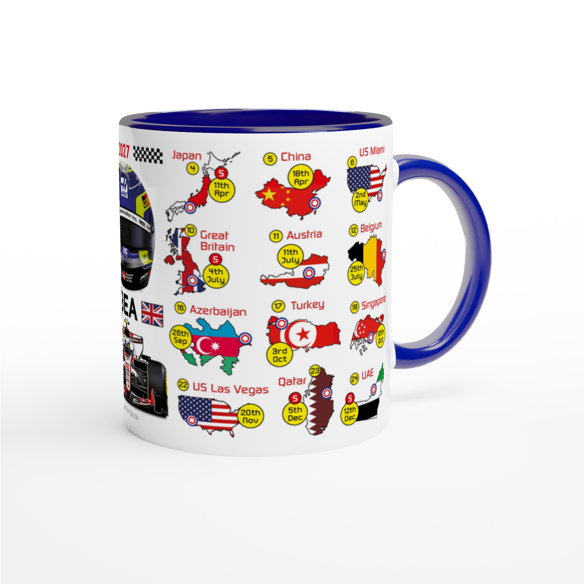 Oliver Bearman 2027 Formula 1 Season Fixtures Mug