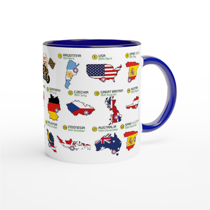 2027 MotoGP Calendar Mug With Countries and Flags