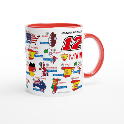 Maverick Vinales MotoGP 2026 Season Fixtures Racing Calendar Mug